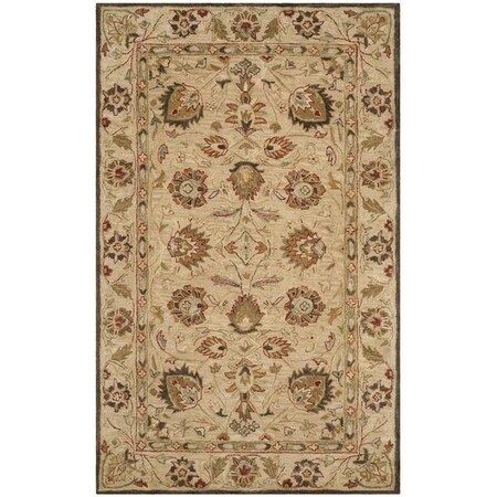 Safavieh 4 x 6 ft. Small Rectangle Antiquity Hand Tufted RugBeige & Beige AT812A-4